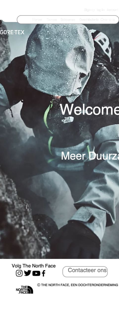 The North Face campaign homescreen concept