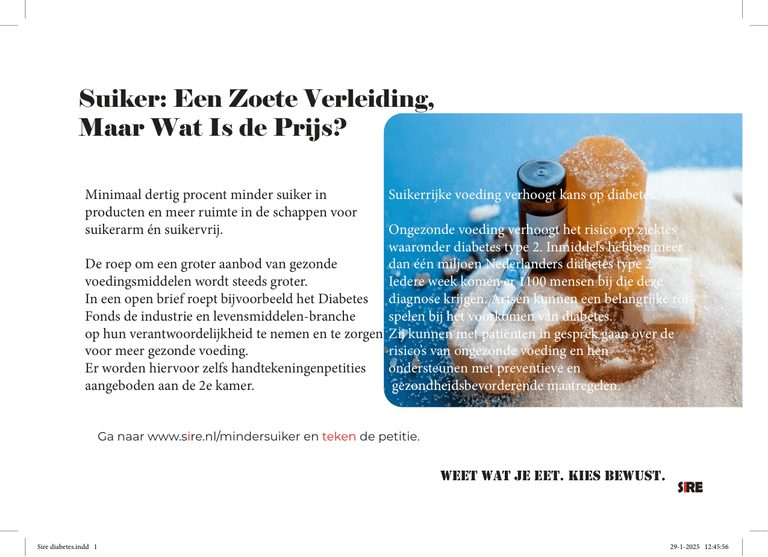 SIRE diabetes awareness campaign spread